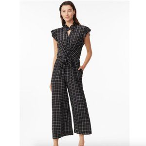 rebecca taylor plaid silk jumpsuit